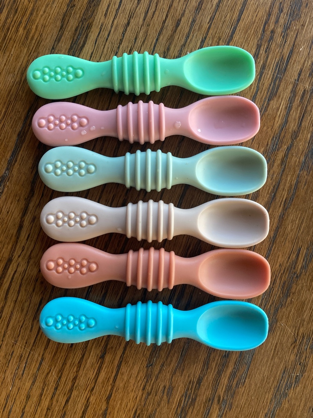 Set of 6 weaning/teething spoons